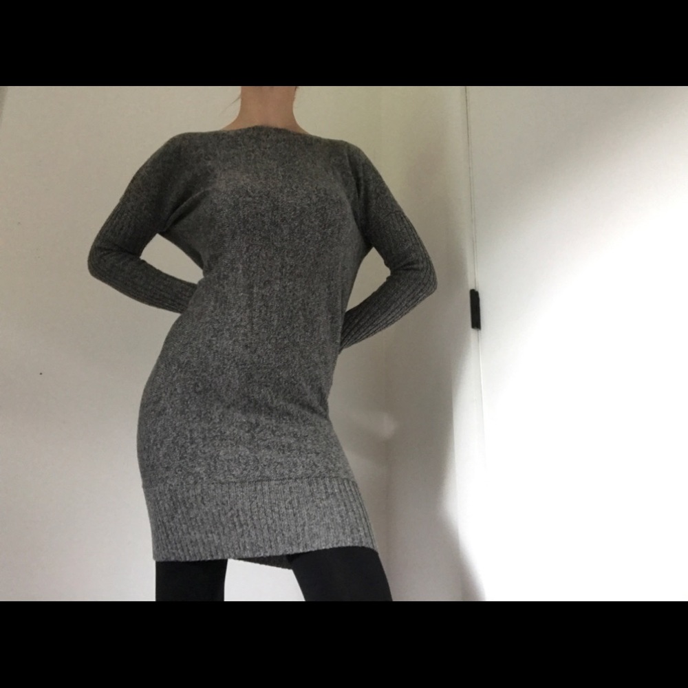 Moda International Charcoal Grey Sweater Dress - Picture 7 of 14